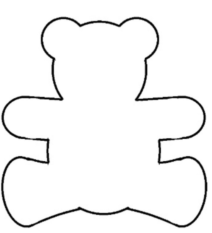 Мишка трафарет