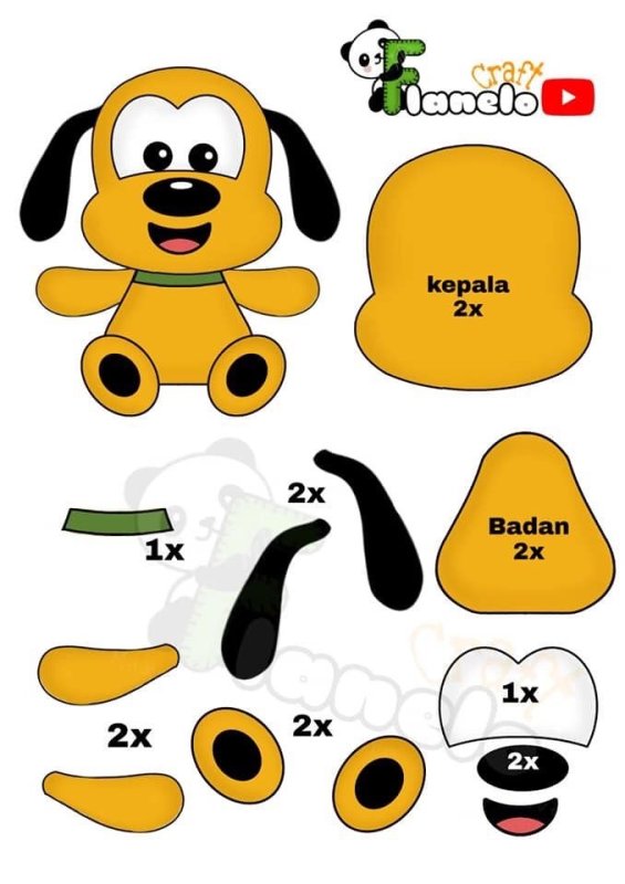 Собачка из фетра выкройка