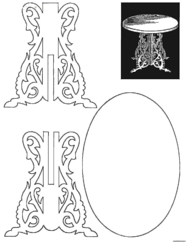 Выпиливание изделий из древесины лобзиком чертежи
