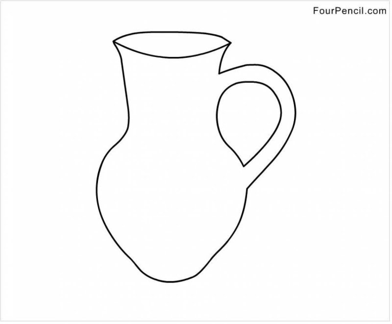 Кувшин трафарет для рисования