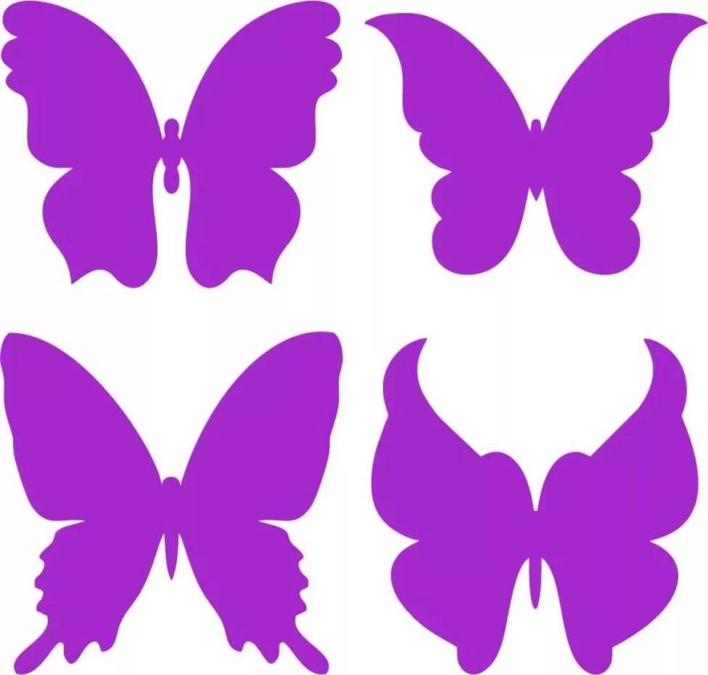 Форма бабочки для вырезания