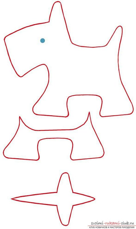 Трафарет игрушки для собаки