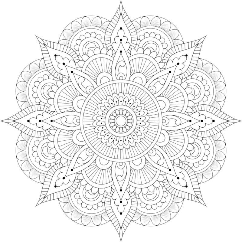 Мандала трафарет