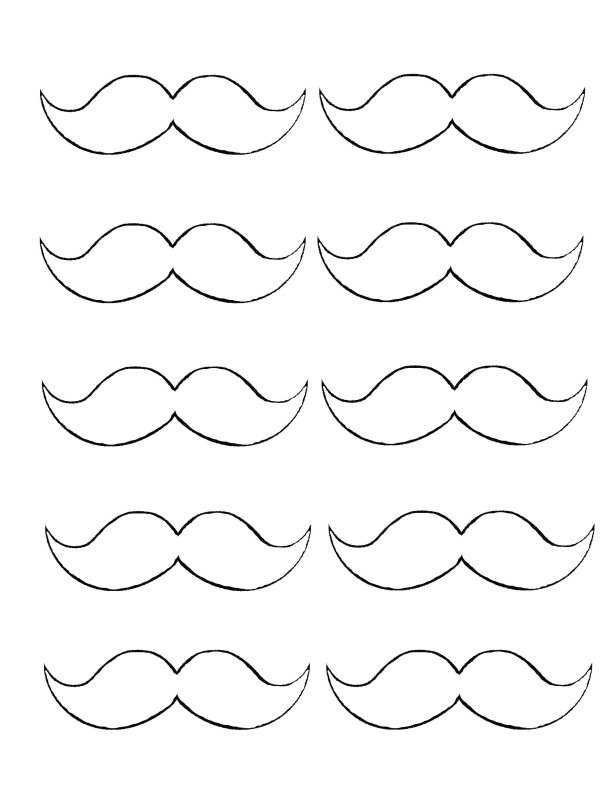 Усы трафарет