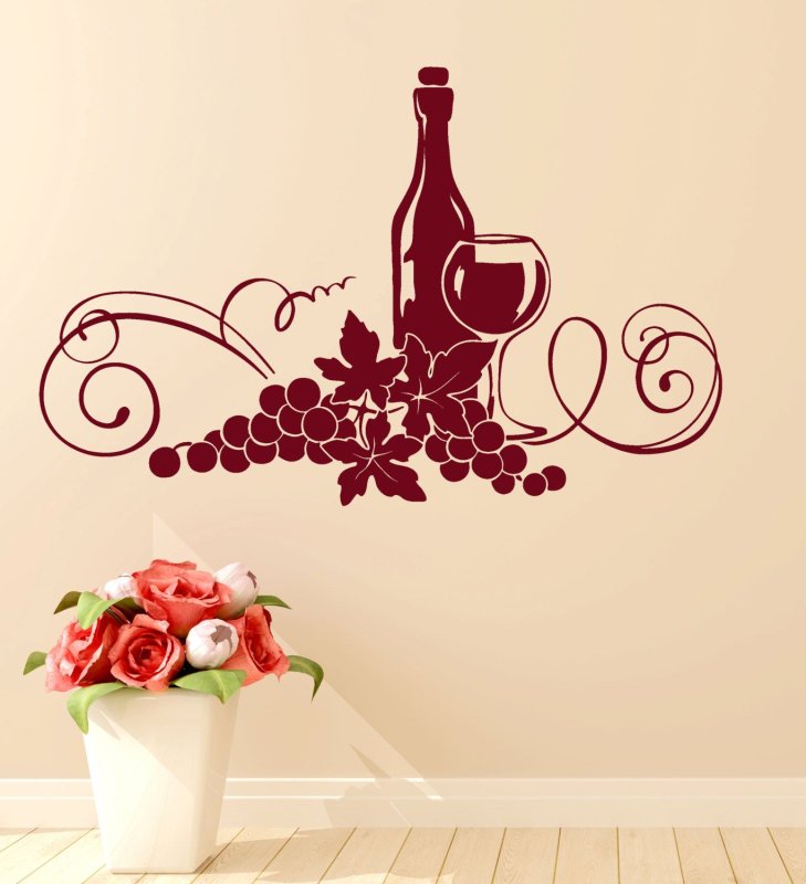 Трафарет вино