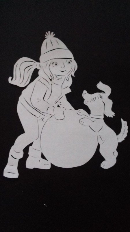 Сказочные герои на окно из бумаги