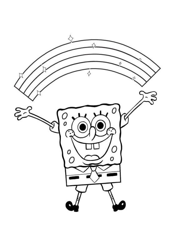 Раскраски из мультика Спанч Боб квадратные штаны
