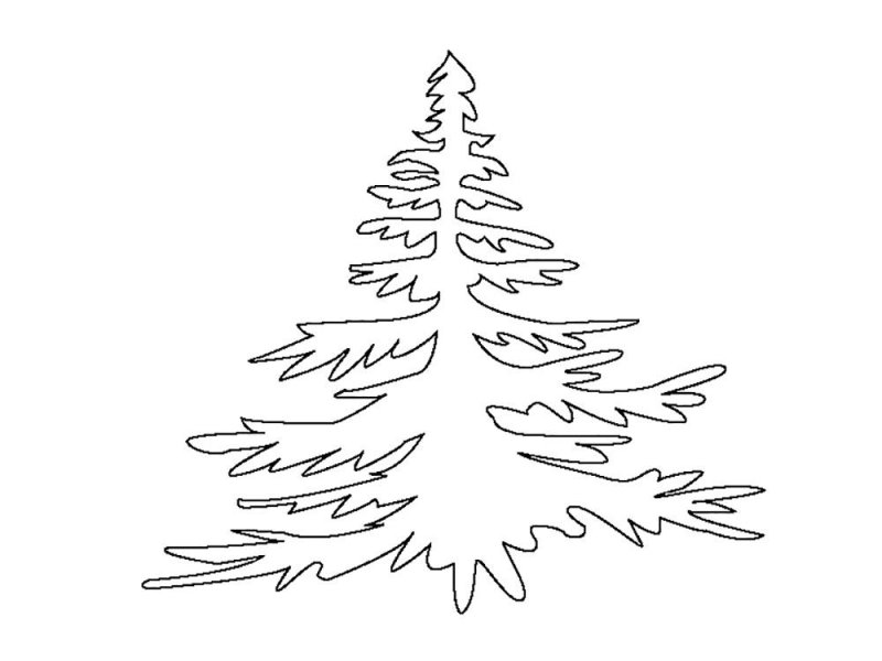 Ель раскраска