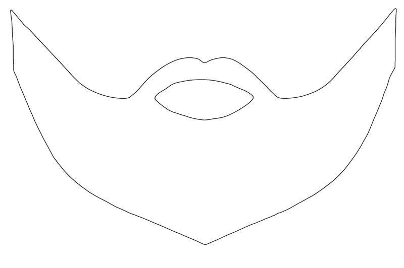 Макет бороды Деда Мороза