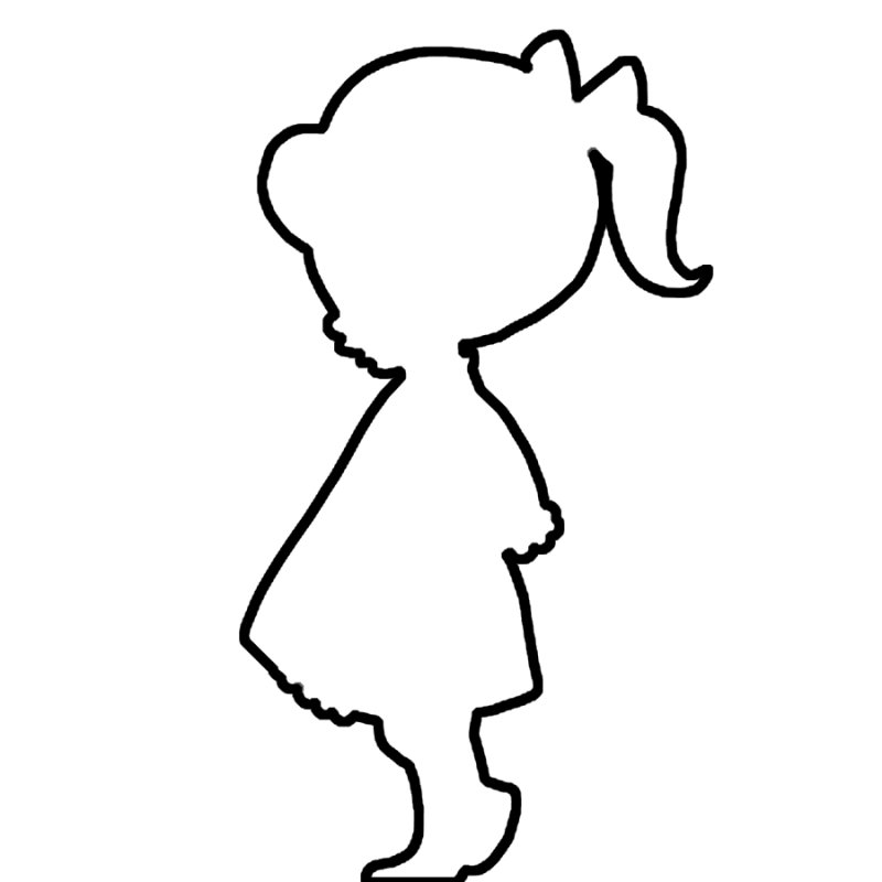 Силуэт девочки для вырезания