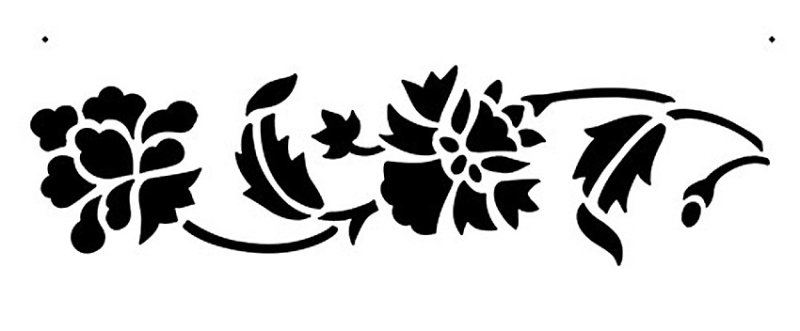 Трафареты цветов на стену