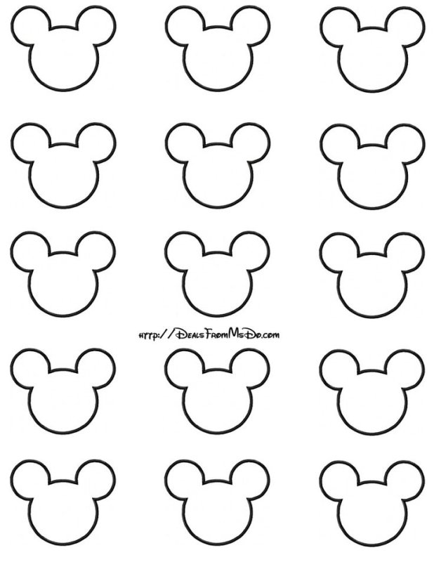 Контур Микки Мауса голова