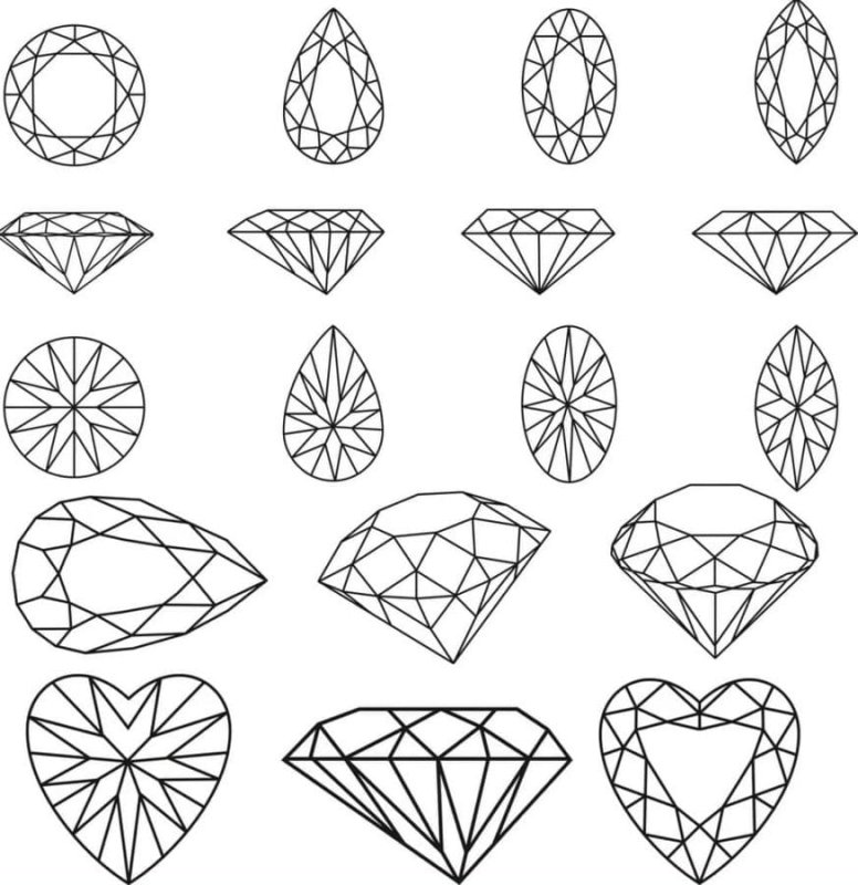 Раскраска бриллиант