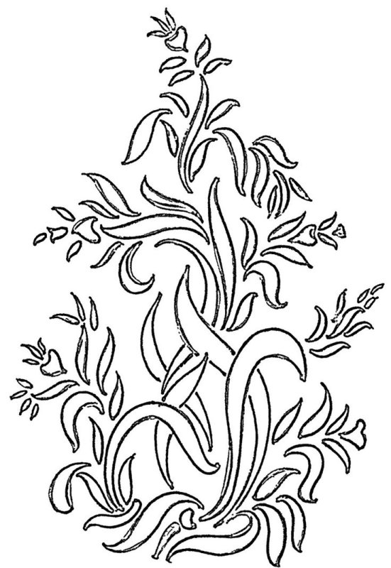 Растительный орнамент трафарет