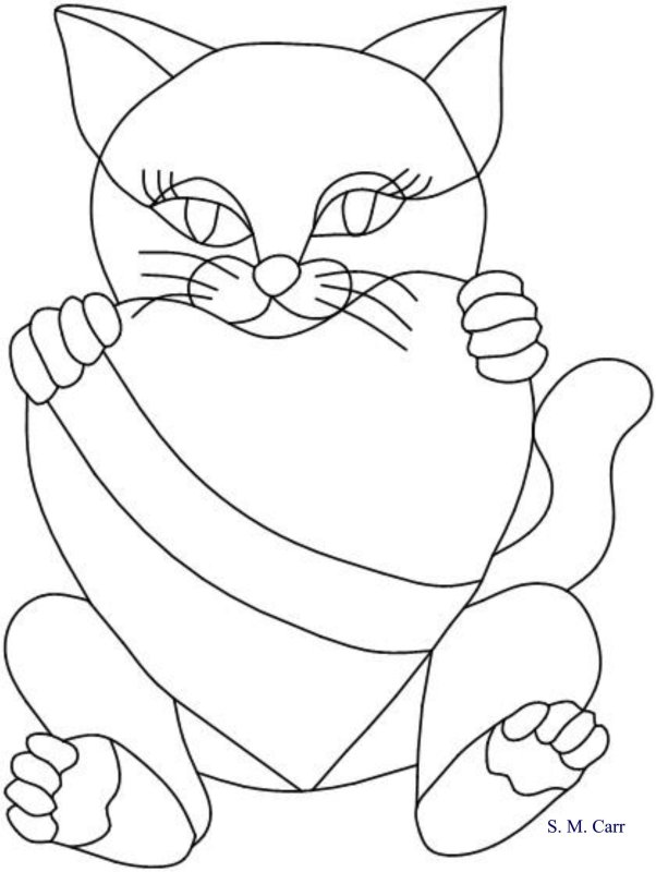 Эскиз витража кошка