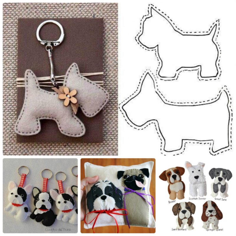 Собака из фетра выкройка