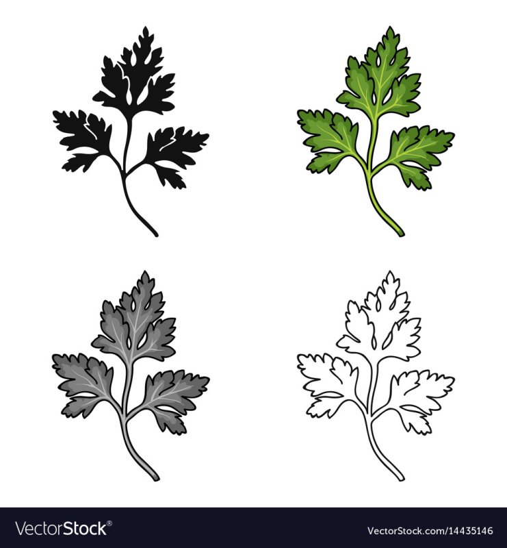 Петрушка силуэт