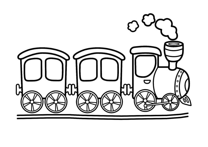 Раскраска паровозик