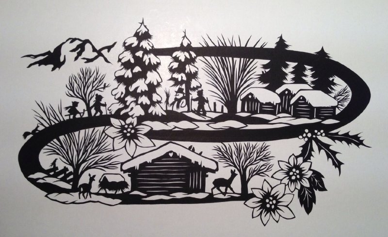 Силуэтный пейзаж