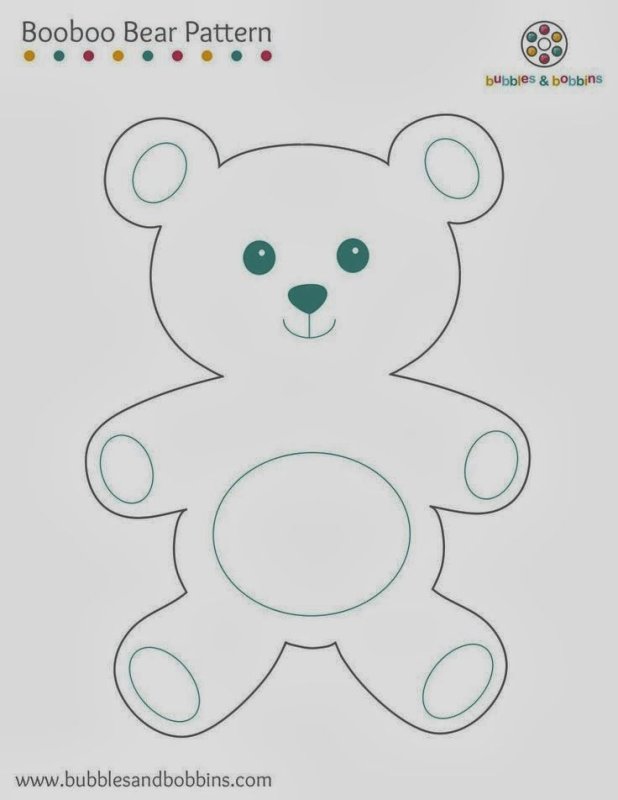 Медвежонок из фетра выкройка