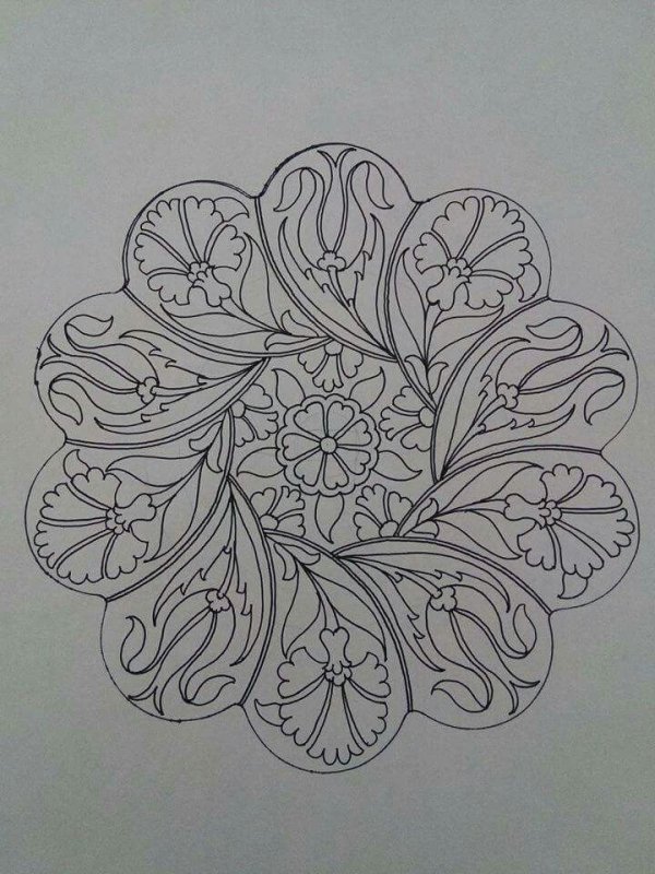 Сграффито цветы