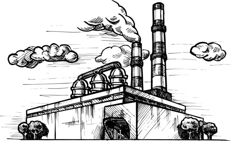 Завод раскраска