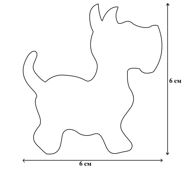 Шаблон собачки из фетра