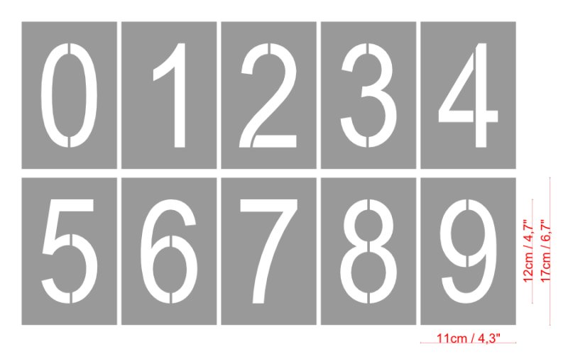 Трафаретные цифры для вырезания