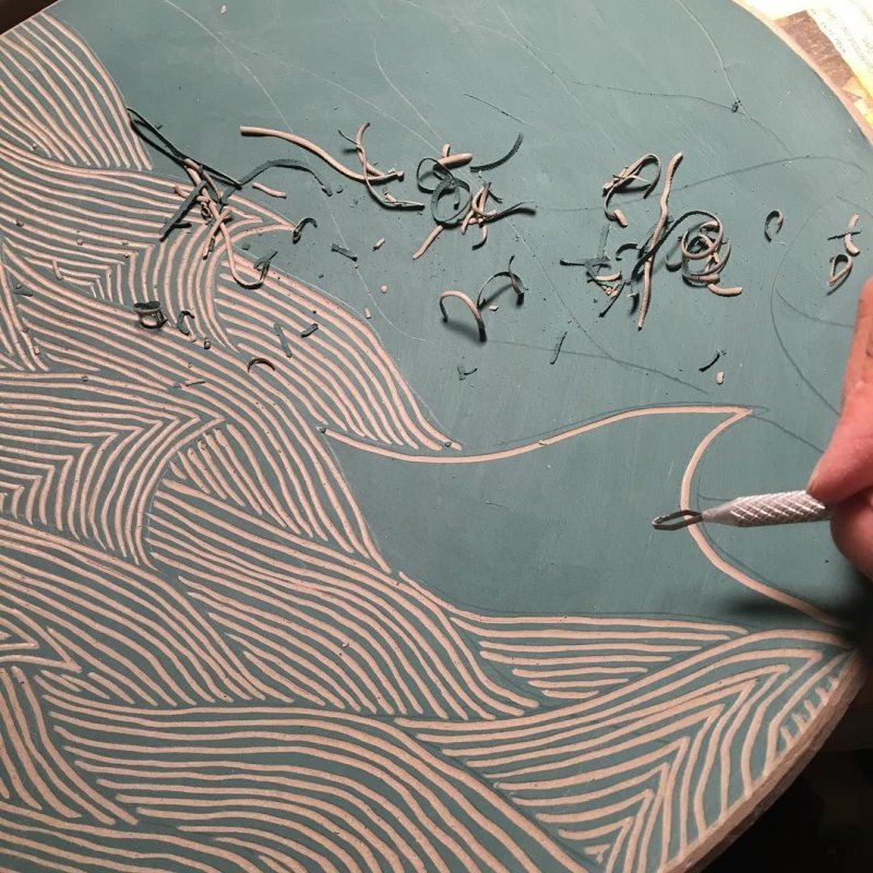 Сграффито ангоб