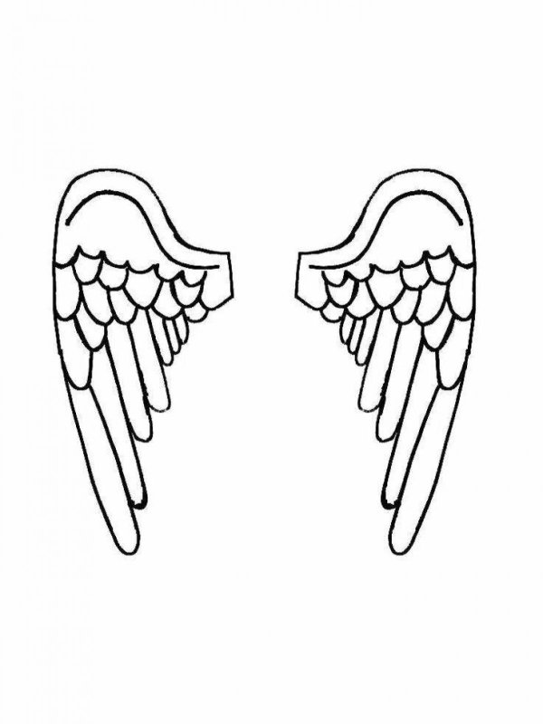 Крылья раскраска для детей