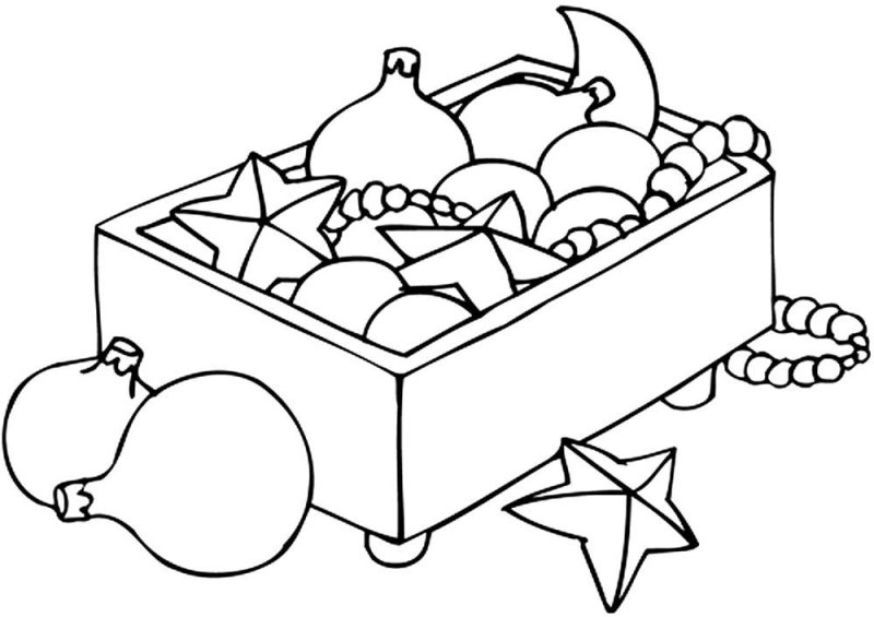 Рисунок коробки для раскрашивания