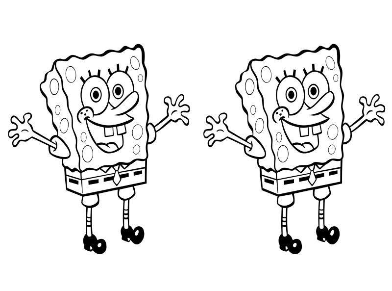 Раскраски губка Боб квадратные штаны