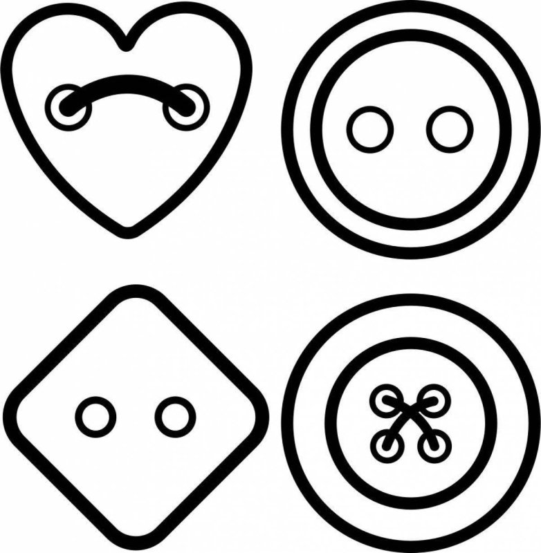 Пуговицы черно белые