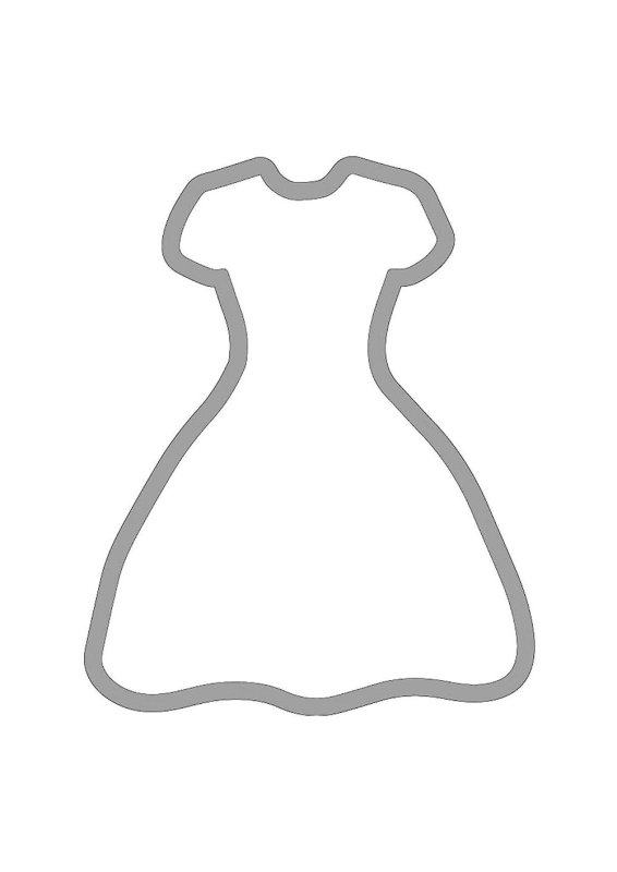 Шаблон платья для рисования