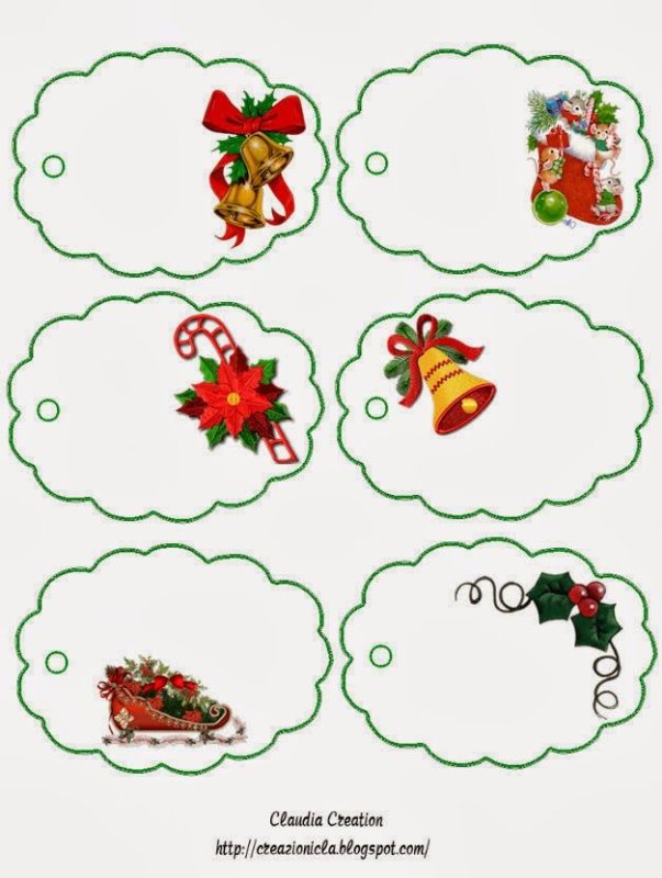 Новогодние этикетки для подарков