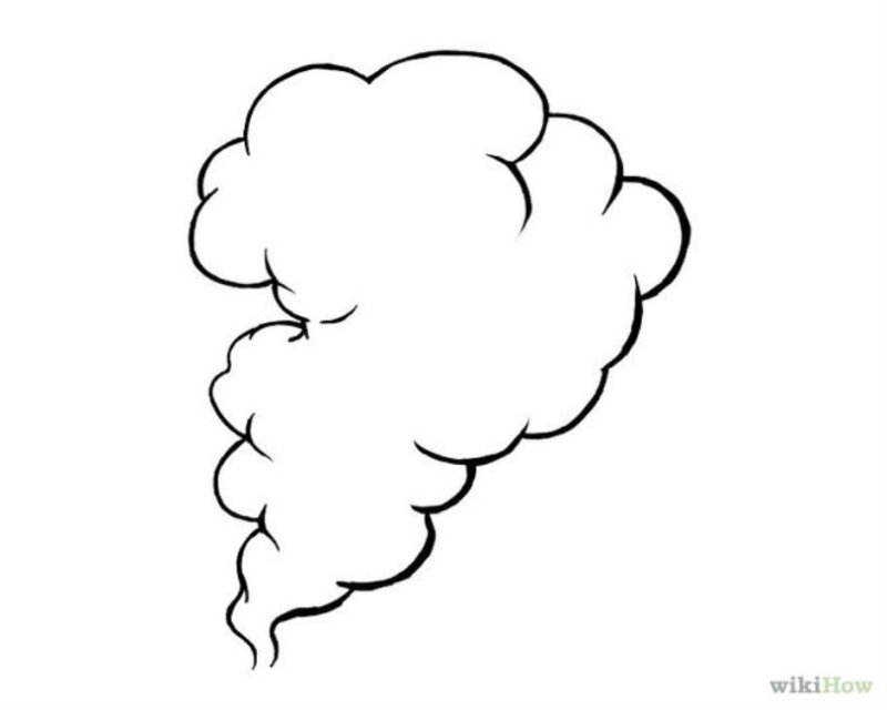 Облако дыма нарисованное