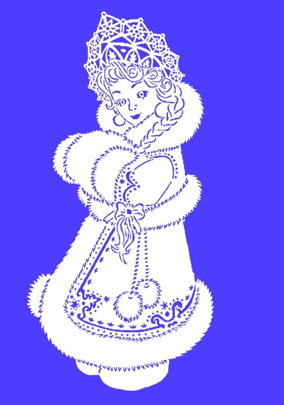 Вытынанки Снегурочка