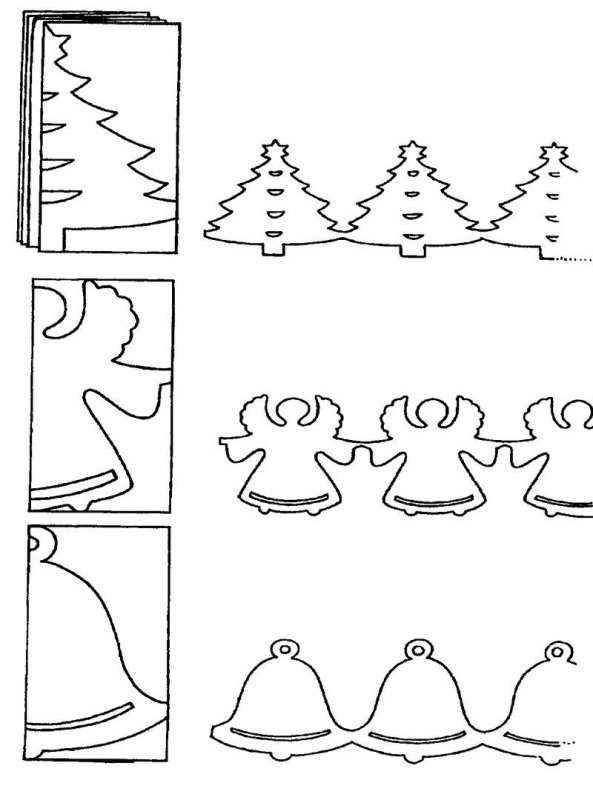 Трафарет для бумажной гирлянды