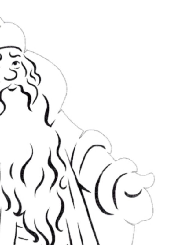 Трафареты на окна новогодние дед Мороз