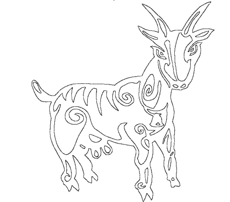 Трафареты на окна коза