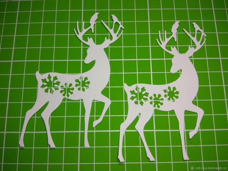 Новогодние украшения на окна олени