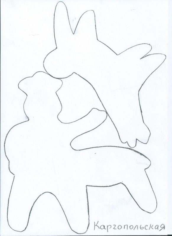 Трафарет Каргопольская игрушка Полкан