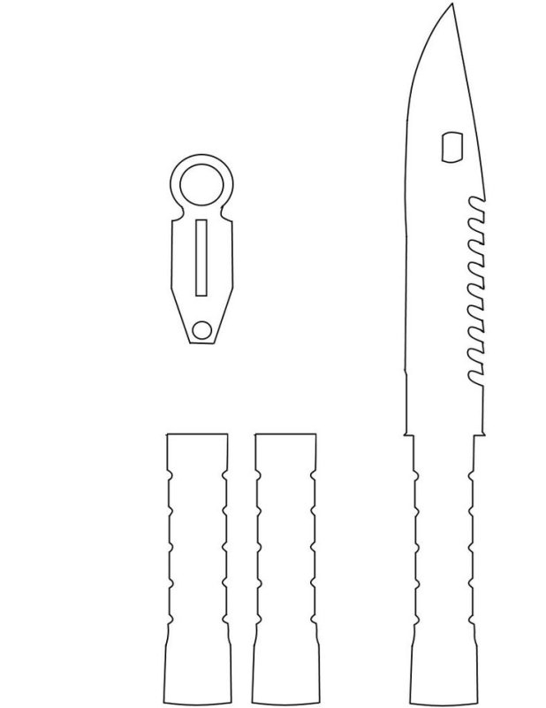Нож m9 Bayonet чертеж