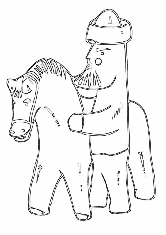 Раскраска Каргопольская игрушка Каргопольская игрушка