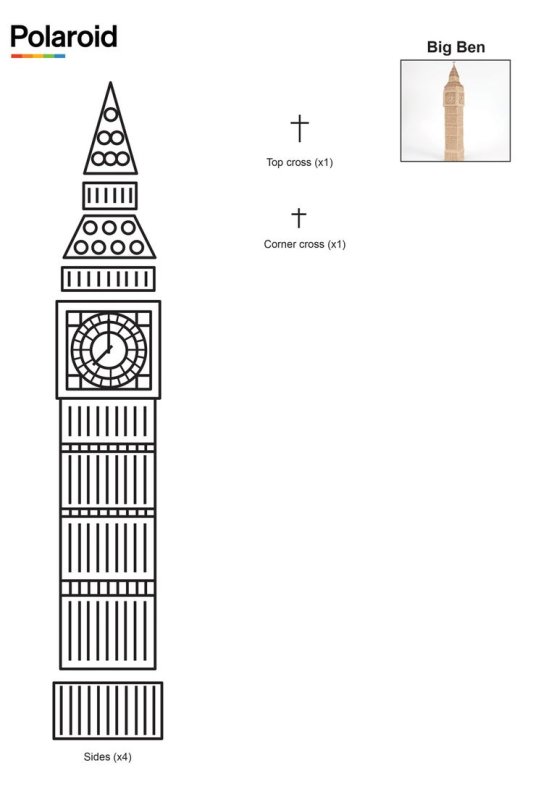 Башня big Ben для 3d ручки