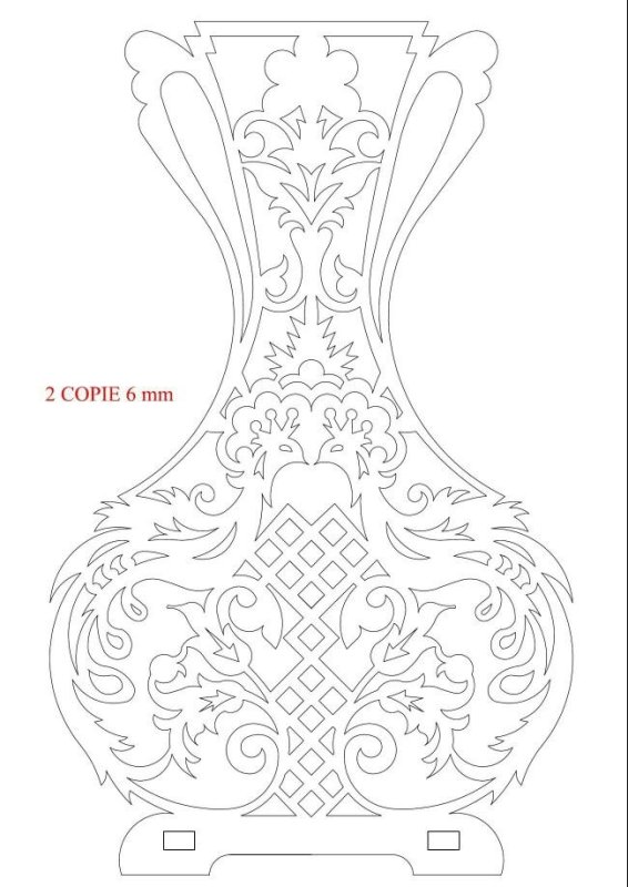 Орнамент для вазы вырезной