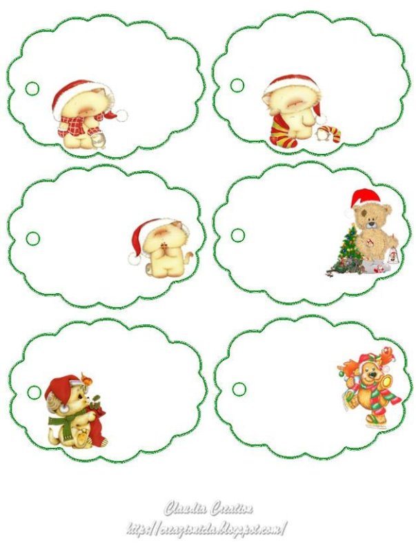 Бирки новогодние