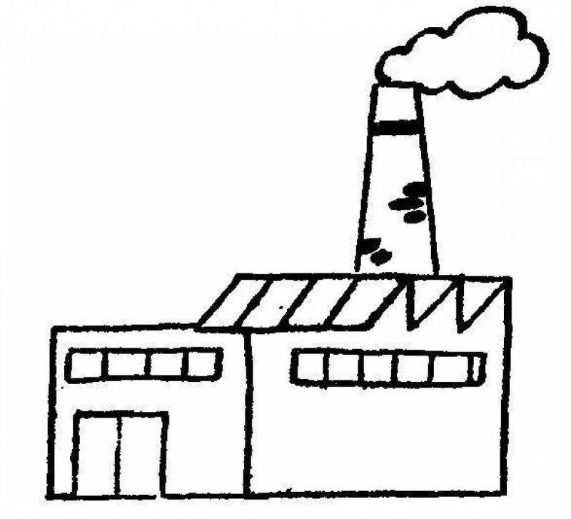 Завод рисунок