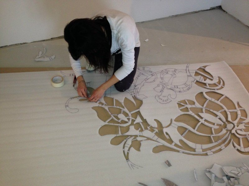 Трафарет для барельефа