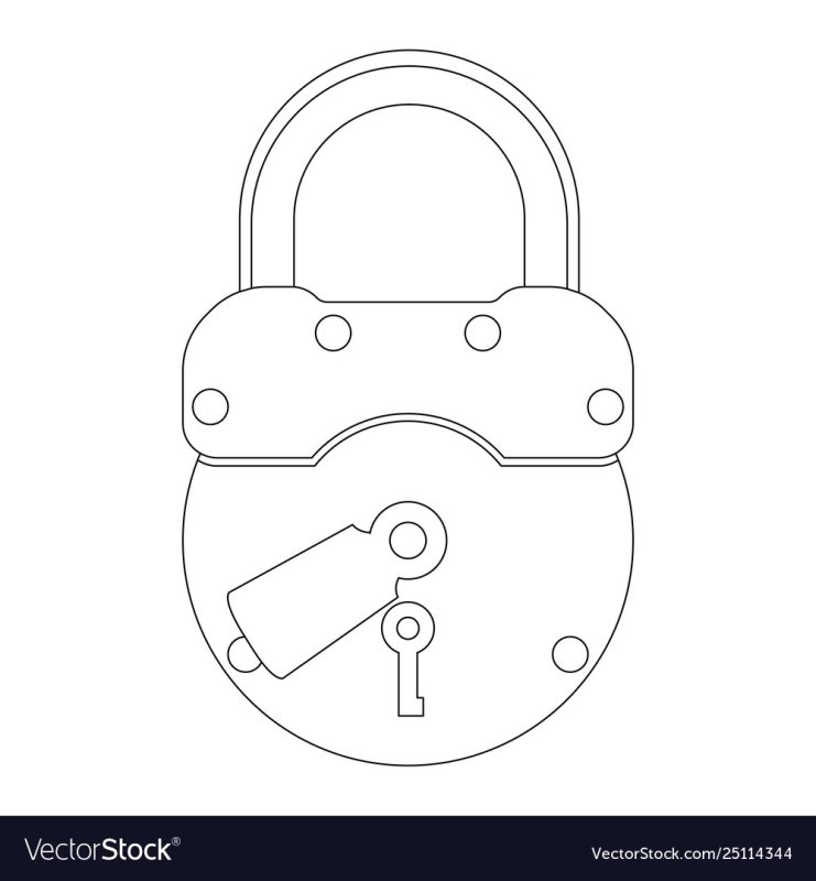 Замок навесной раскраска